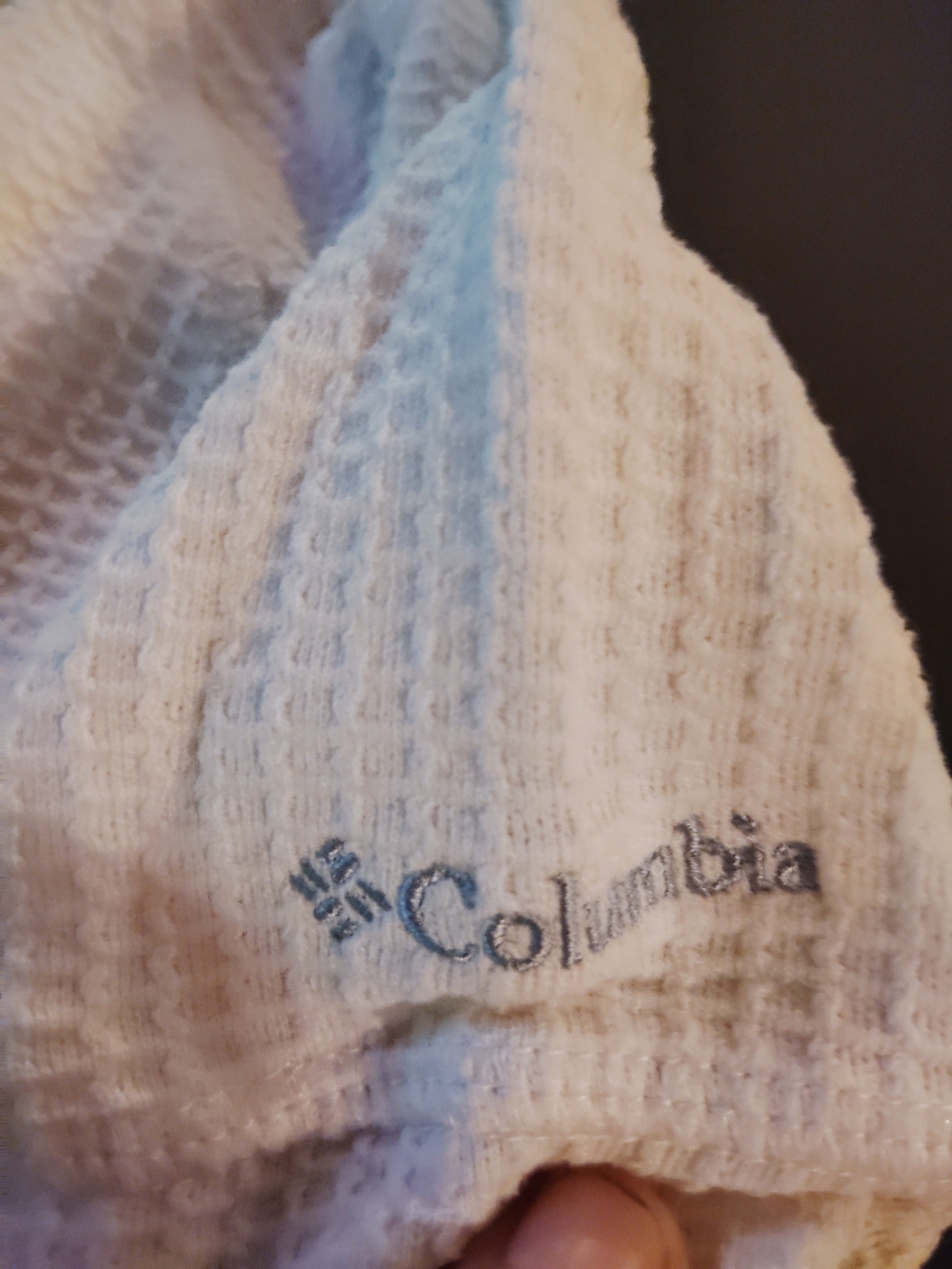 Columbia Long Sleeve Ribbed Crew Neck Shirt - White - Picture 3 of 4